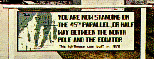45th Parallel Sign