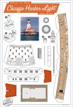 Chicago Harbor Light card