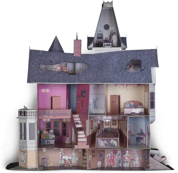 Build Your Own 3D Model Haunted House New Book Based Paper Model Kit 